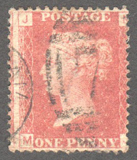 Great Britain Scott 33 Used Plate 102 - MJ - Click Image to Close
